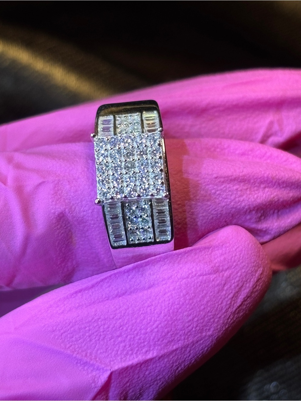 .925 Sterling Silver 1.5ct. VVS Moissanite Statement Ring Size 8 - Picture 6 of 16